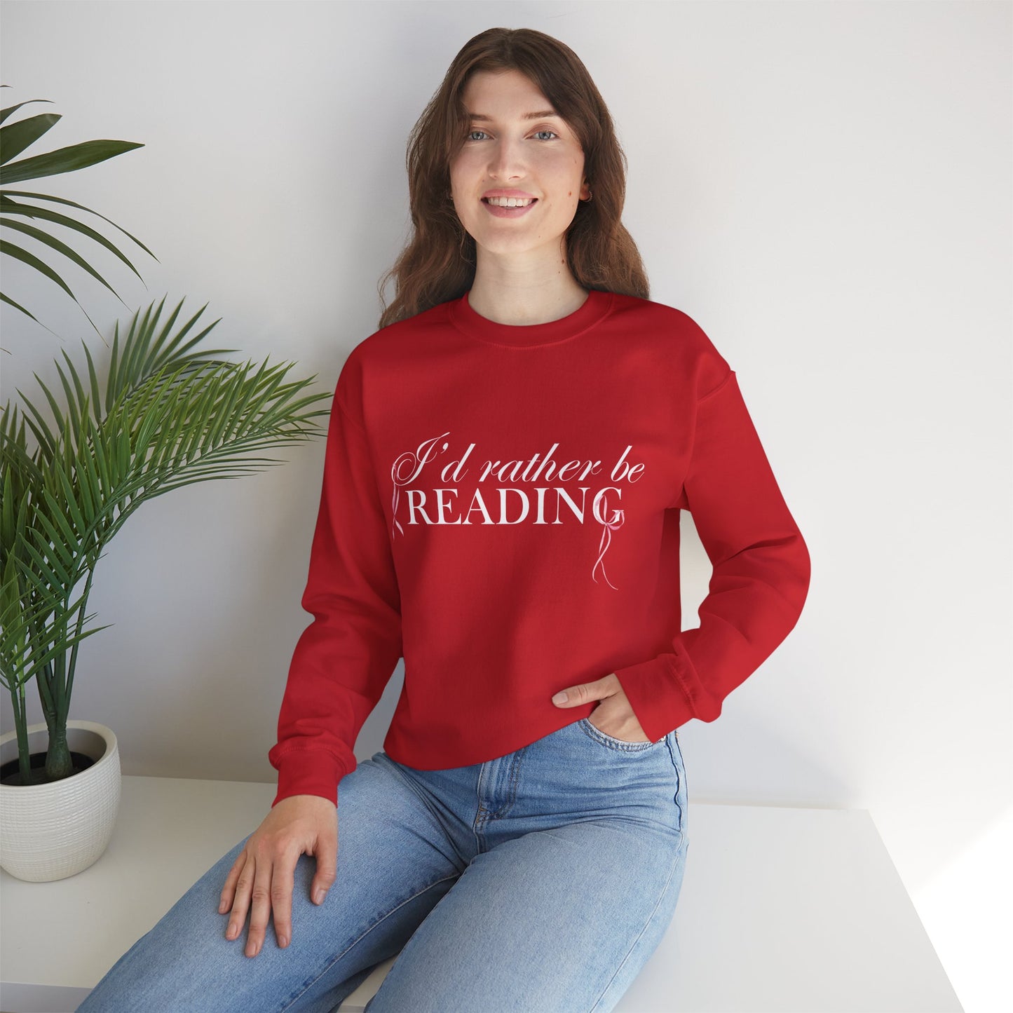 I'd Rather Be Reading Crewneck Sweatshirt (COLOR)