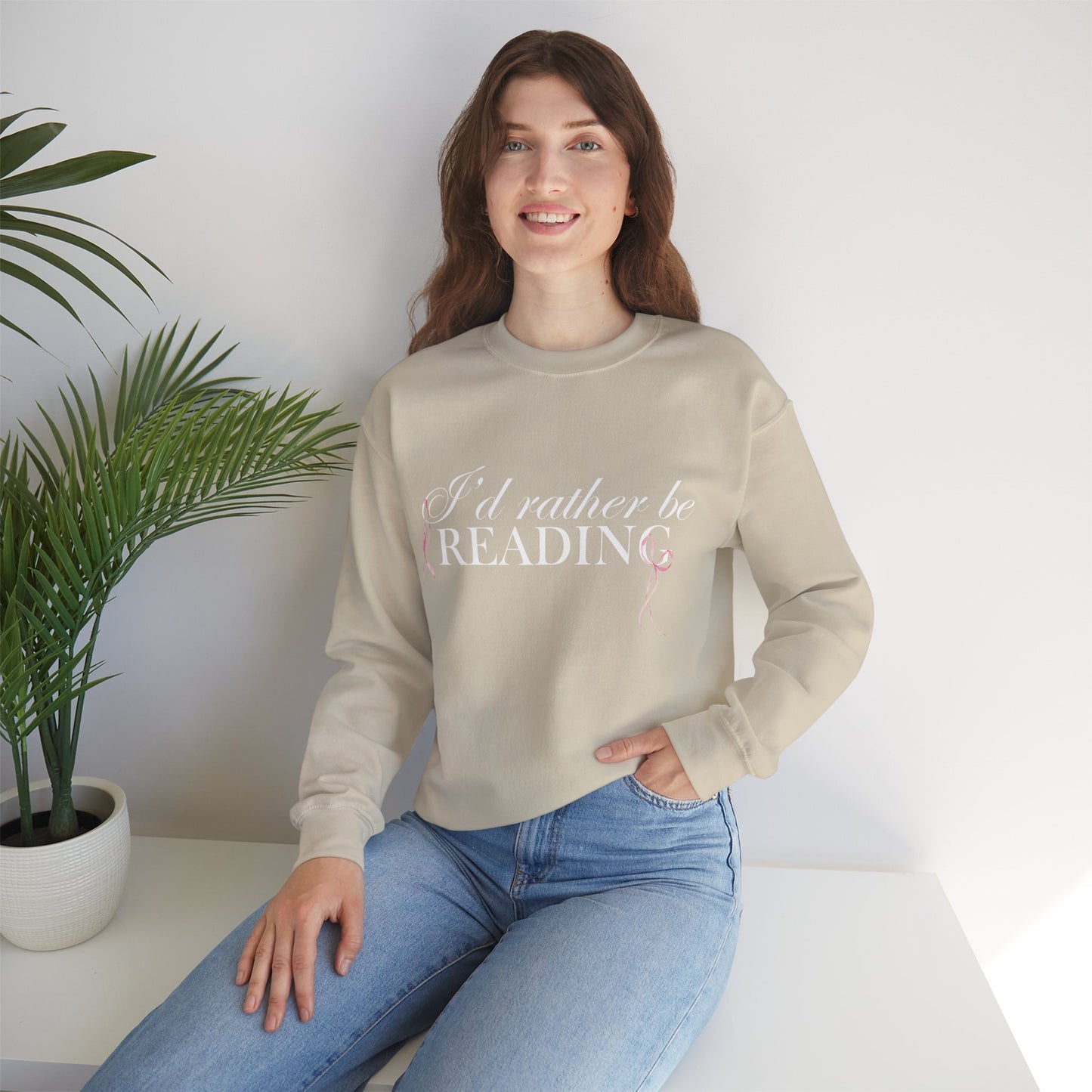 I'd Rather Be Reading Crewneck Sweatshirt (COLOR)