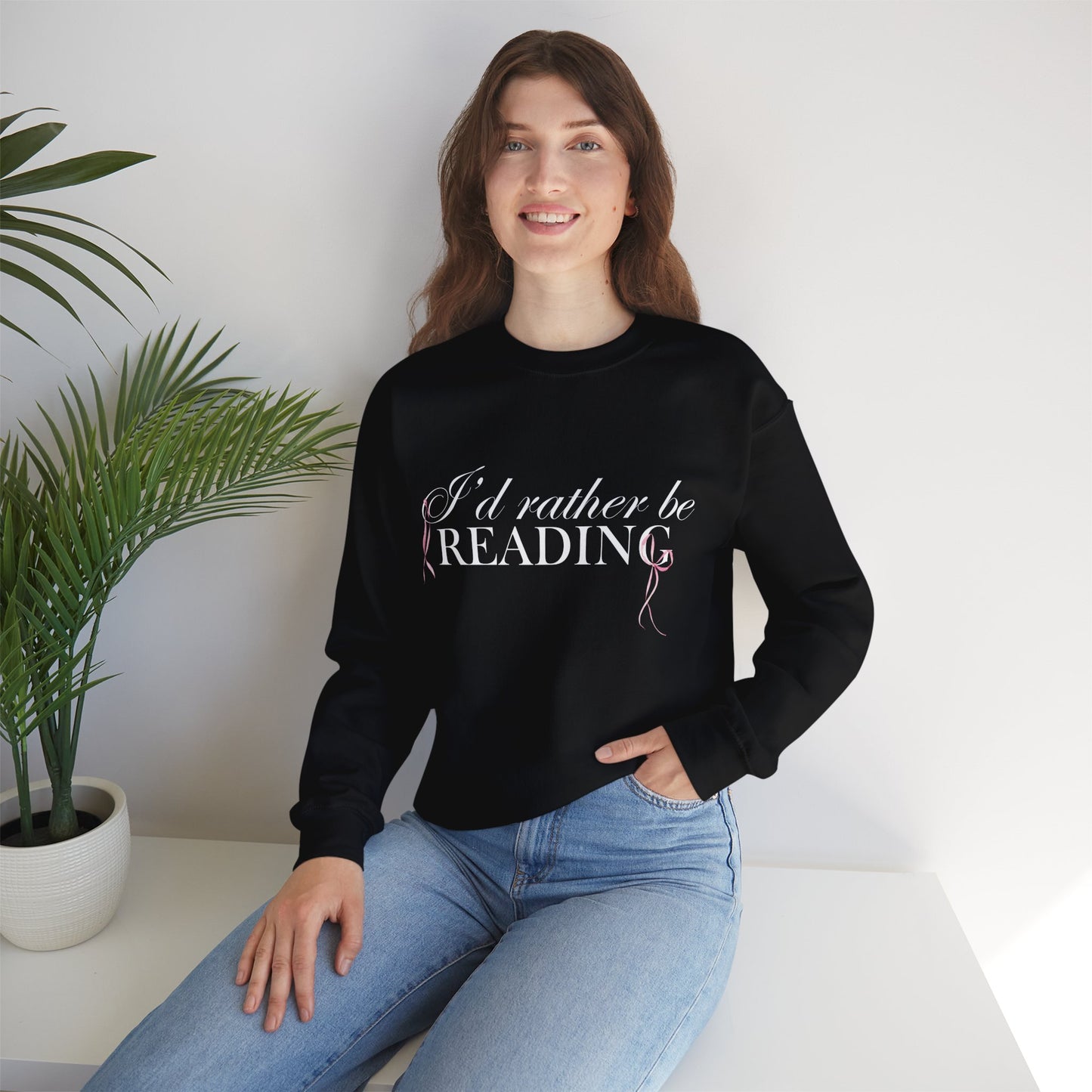 I'd Rather Be Reading Crewneck Sweatshirt (COLOR)