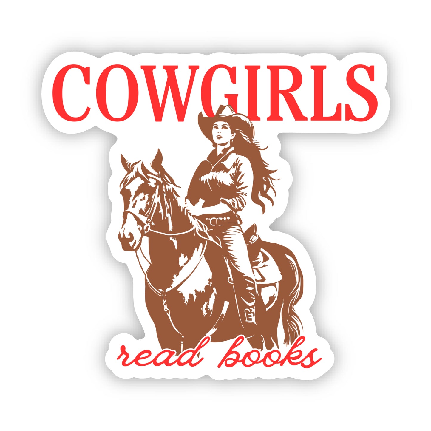 Cowgirls Read Sticker